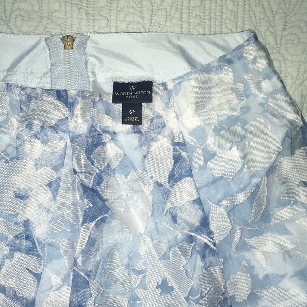 Lace Light Blue High waisted flare out skirt